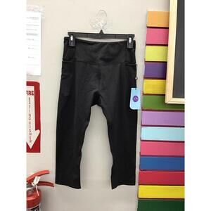 Joy Mangano clean boss athletic leggings size small black pockets new from HSN
